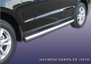 HYUNDAI SANTA-FE (2010)-Пороги d76 труба